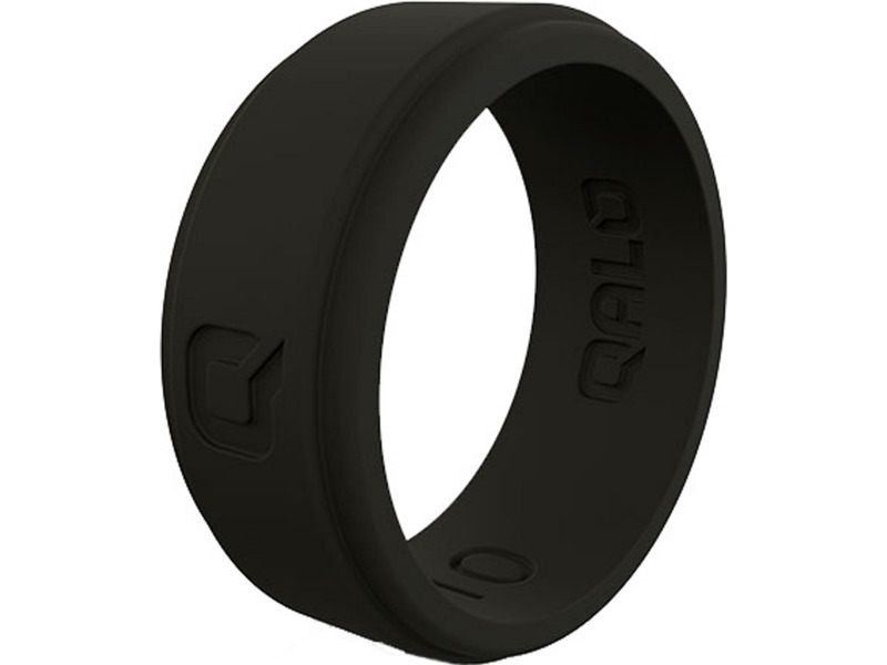 QALO MEN'S SILICONE BAND BLACK FLAT STEP Q2X SIZE 12