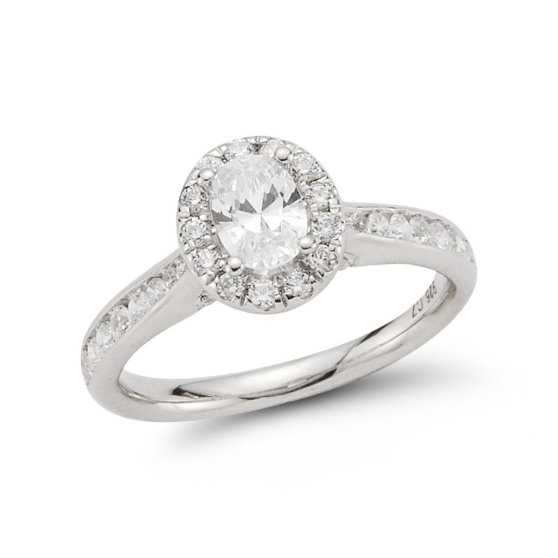 Oval Halo Engagement Ring