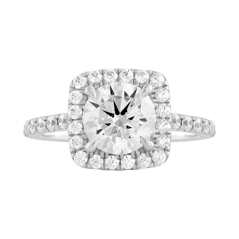 Round Halo Engagement Ring