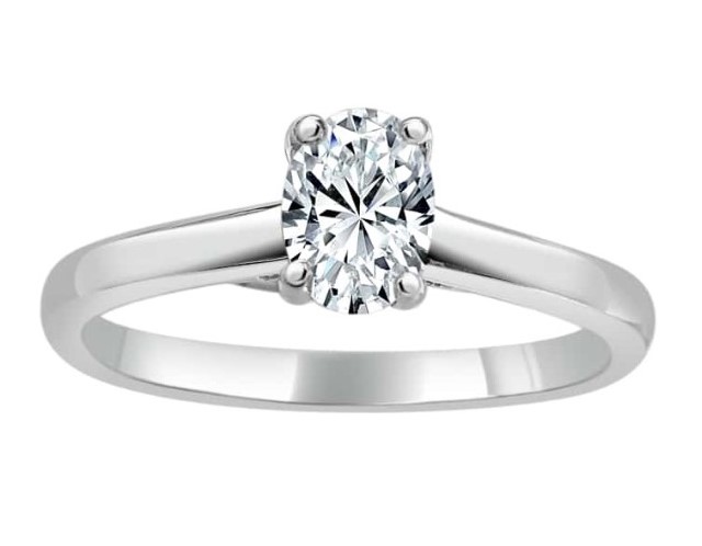 Oval Hidden Halo Engagement Ring