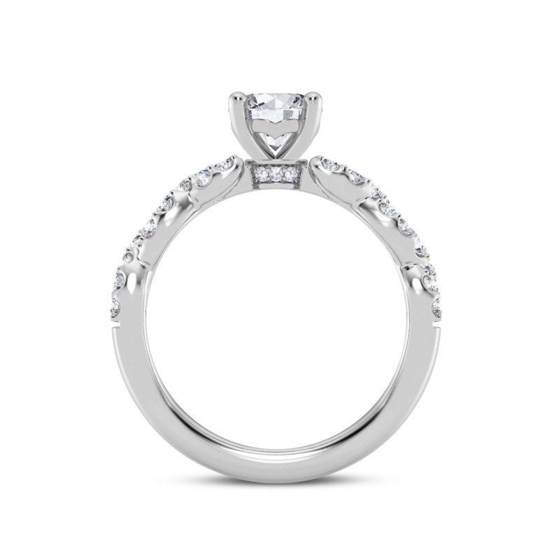 Oval Twist Engagement Ring Setting