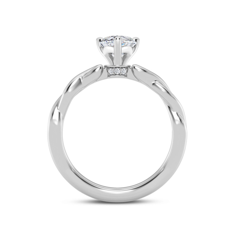 Pear Twist Engagement Ring Setting