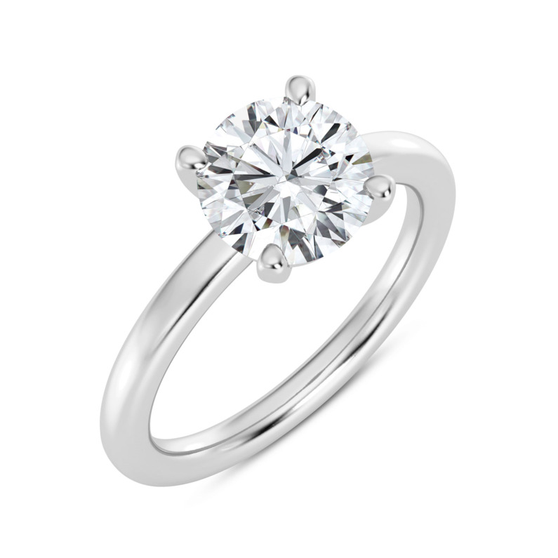 Round Solitaire Engagement Ring Setting