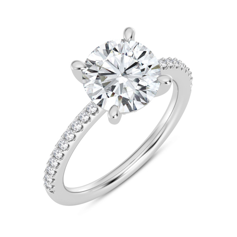 Round Engagement Ring Setting