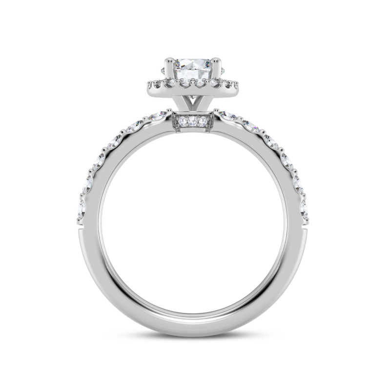 Round Halo Engagement Ring Setting