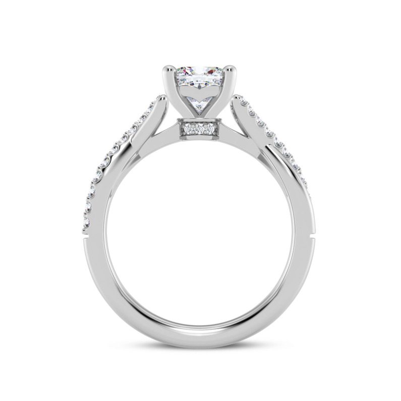 Round Twist Engagement Ring Setting