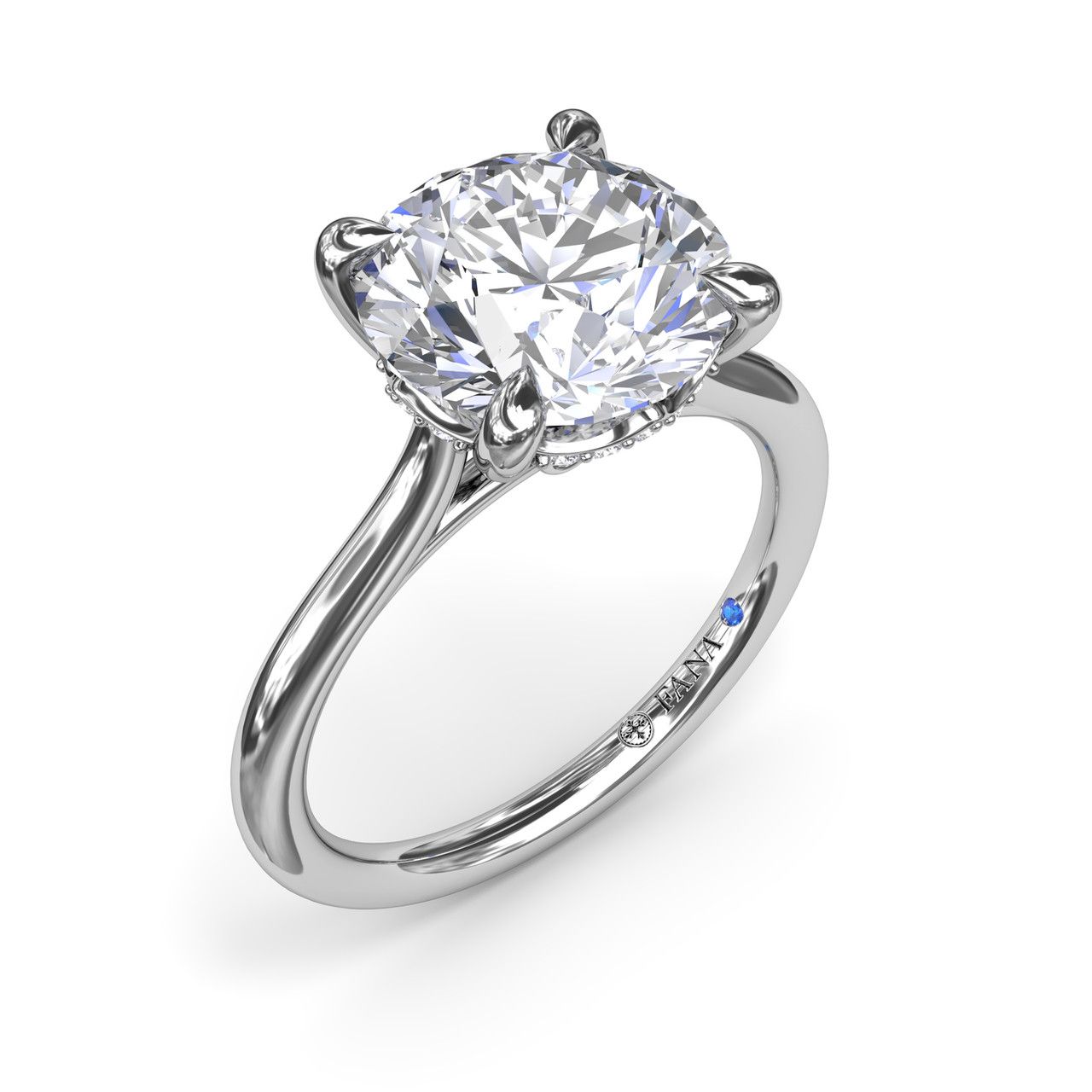 Round Solitaire Engagement Ring Setting