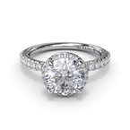 Round Halo Engagement Ring Setting