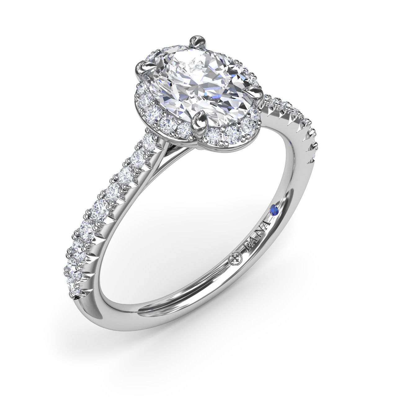 Round Halo Engagement Ring Setting