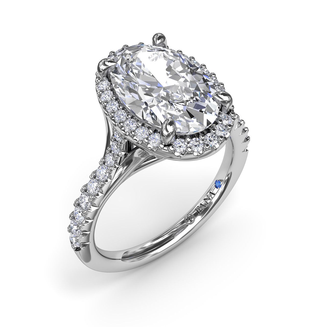 Oval Halo Engagement Ring Setting