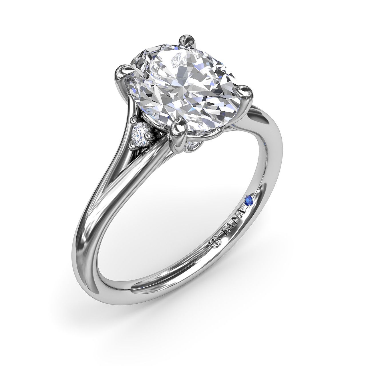 Round Split Shank Engagement Ring Setting