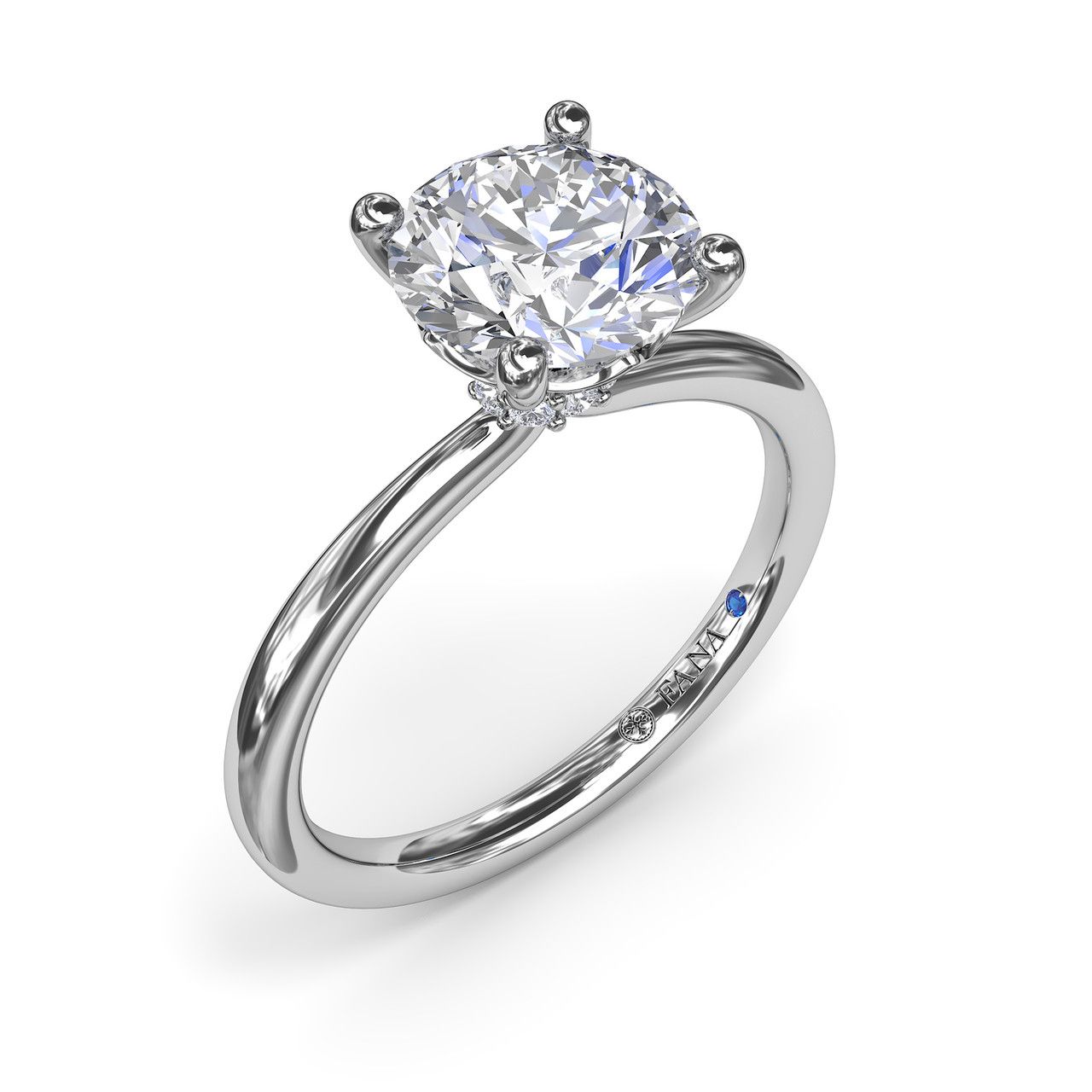 Round Solitaire Engagement Ring Setting