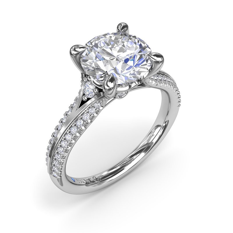 Round Split Shank Engagement Ring Setting