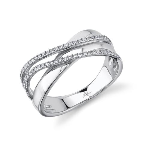 Diamond Crossover Fashion Ring