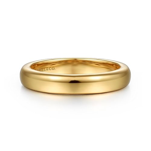 GABRIEL & CO CONTEMPORARY COLLECTION 14K YELLOW GOLD 3.3MM WEDDING BAND SIZE 6.5   (3.76 GRAMS)