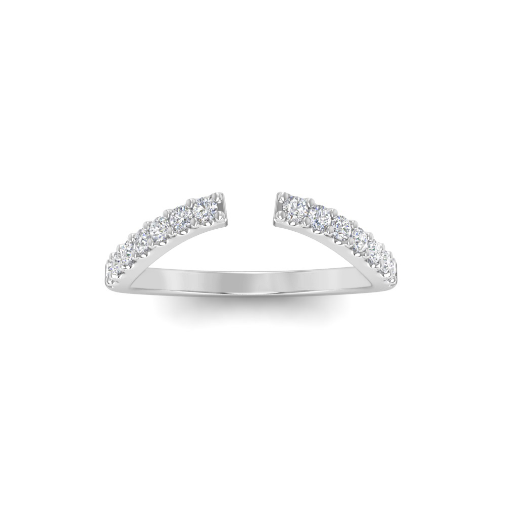 14K WHITE GOLD PRONG SET DIAMOND FASHION RING SIZE 7 WITH 14=0.25TW ROUND G-H SI2 DIAMONDS  (1.97 GRAMS)