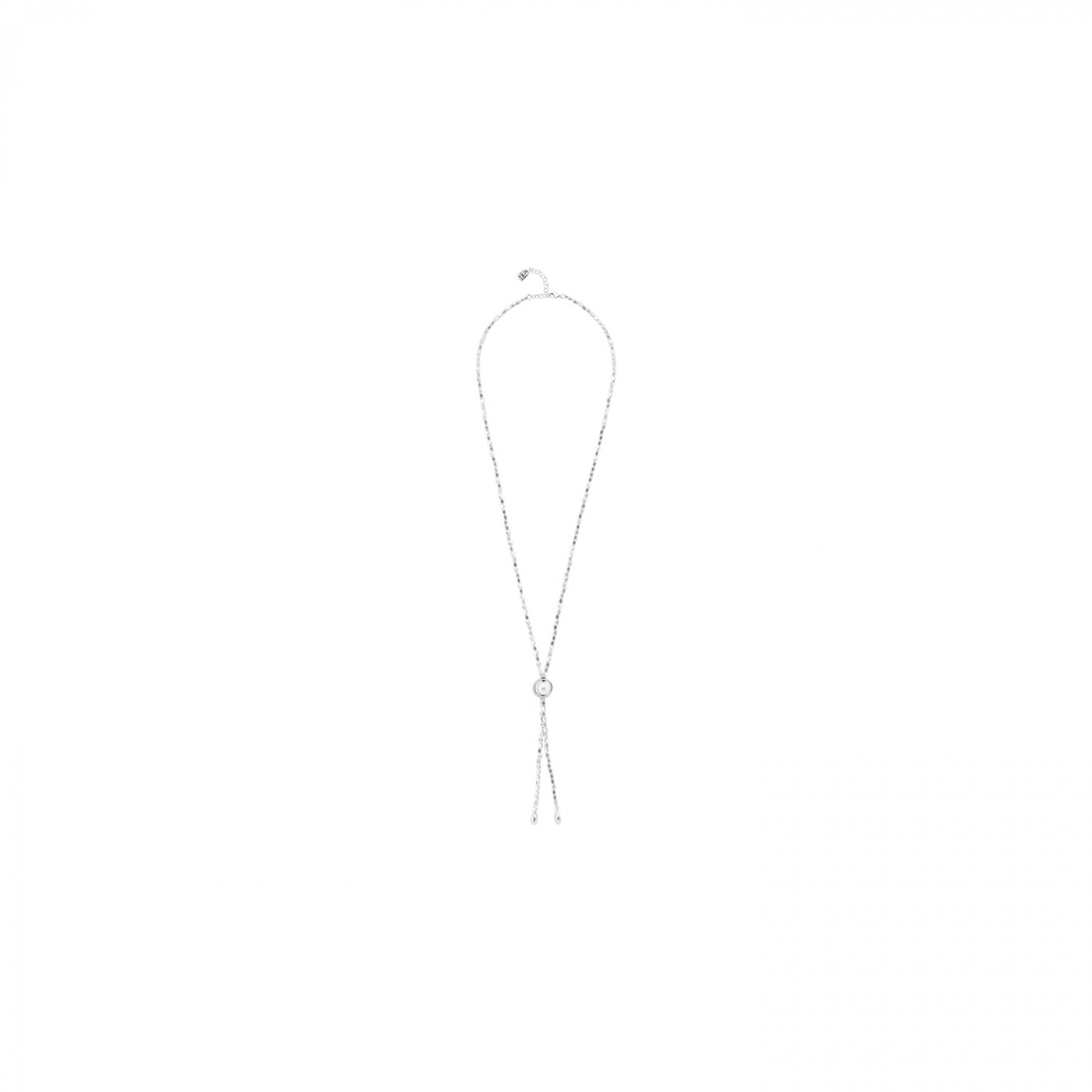 SILVER PLATED UNODE50 PENDANT WITH PEARL MAKE A WISH