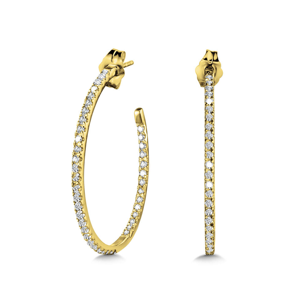 Diamond Hoop Earrings