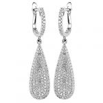 STERLING SILVER DANGLE EARRINGS WITH CUBIC ZIRCONIUMS