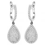 STERLING SILVER DANGLE EARRINGS WITH CUBIC ZIRCONIUMS