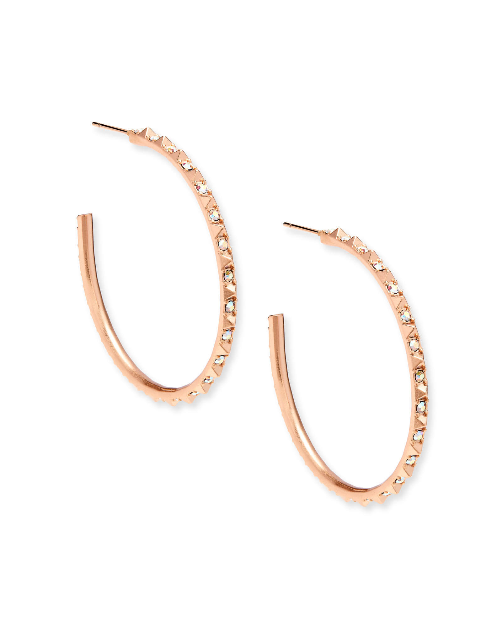 KENDRA SCOTT VERONICA COLLECTION 14 KARAT ROSE GOLD PLATED BRASS FASHION EARRINGS IRIDSCENT CRYSTAL