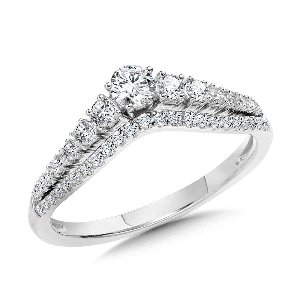 Diamond Chevron Anniversary Ring