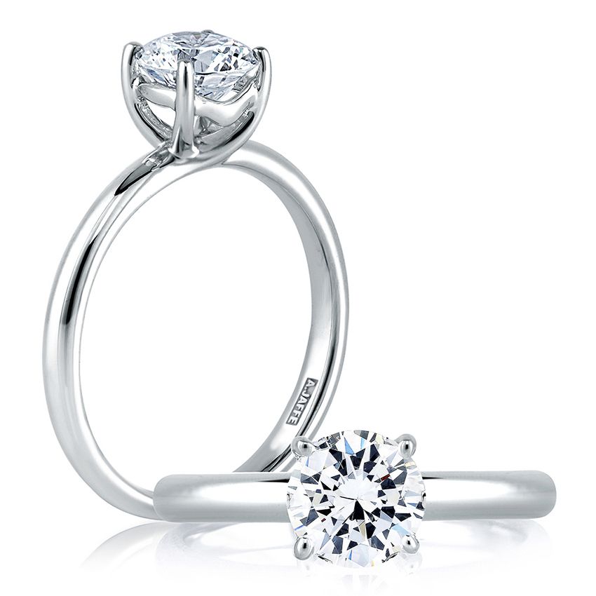 18K WHITE GOLD SOLITAIRE REMOUNT SIZE 6   (3.98 GRAMS)