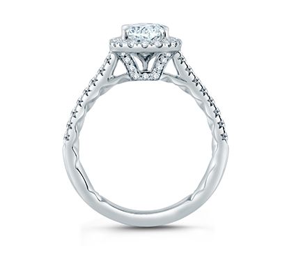 Oval Halo Engagement Ring Setting