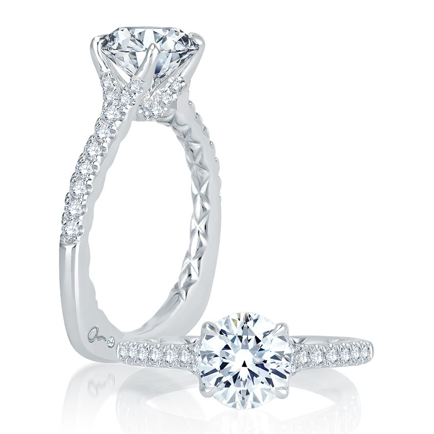 Round Split Shank Engagement Ring Setting