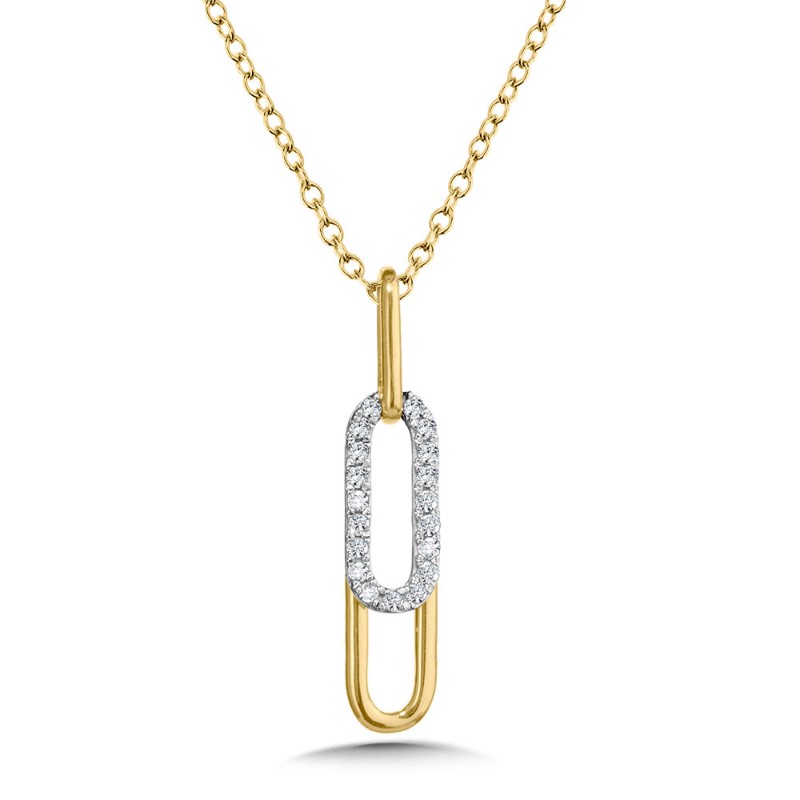 Diamond Paperclip Pendant