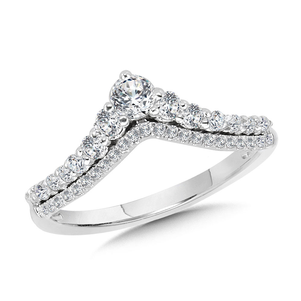 Diamond Chevron Anniversary Ring