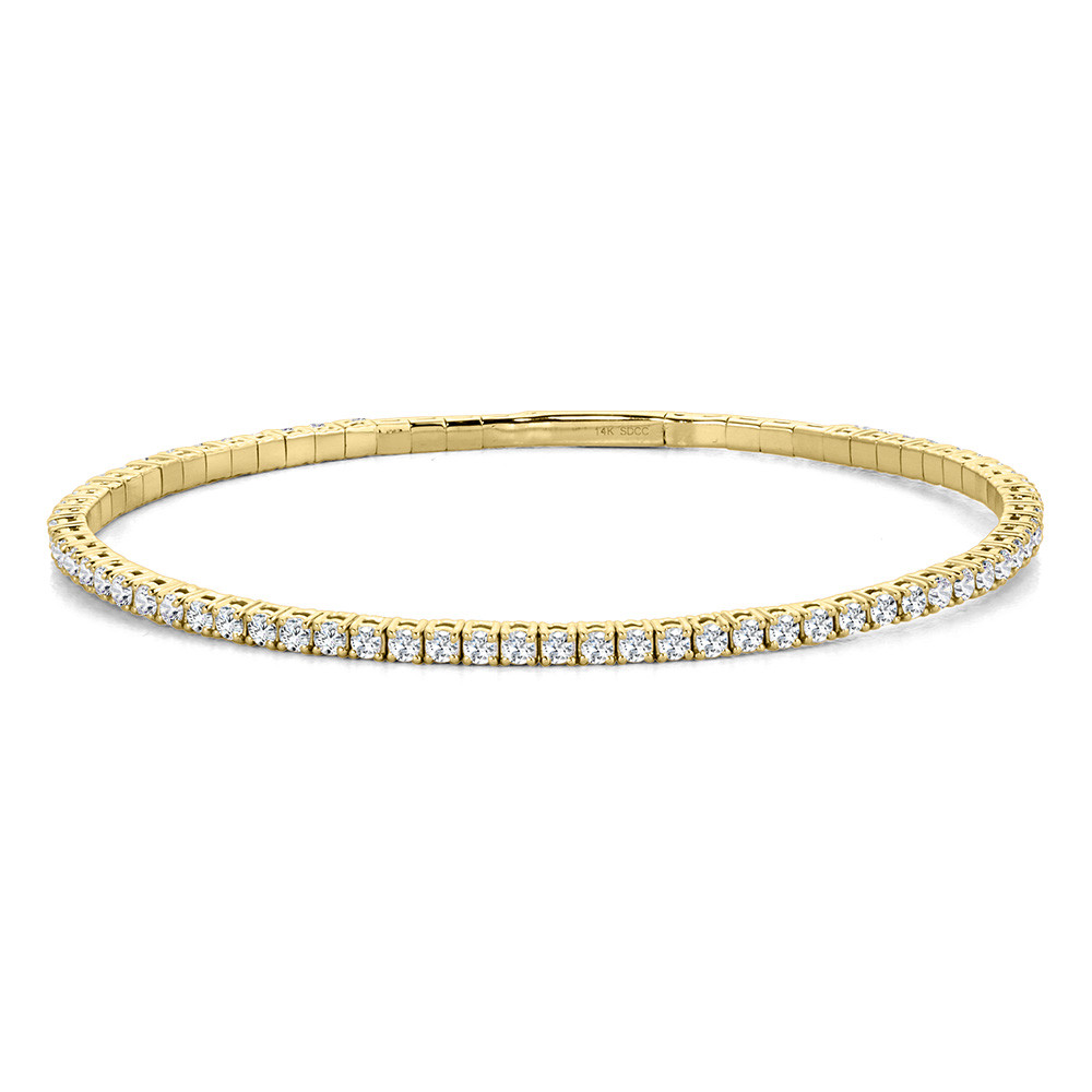 Diamond Flexible Bangle Bracelet