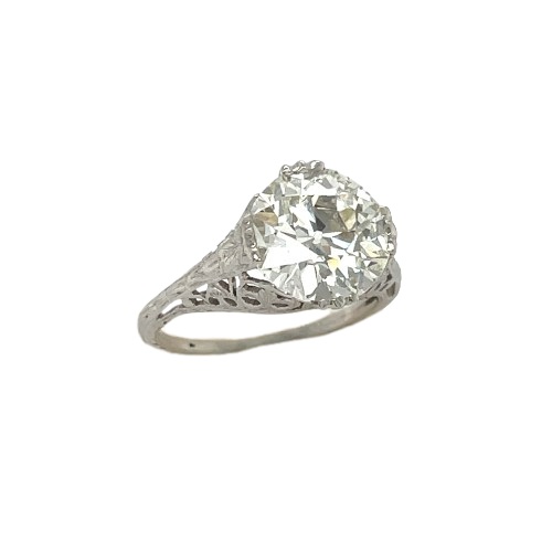Korman Signature Old European Round Diamond Engagement Ring