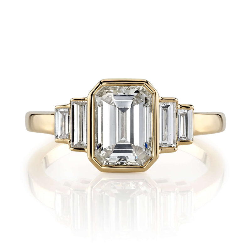 Single Stone 18kt Yellow Gold Emerald Cut 'Caroline' Engagement Ring 2.64 cttw