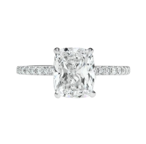 Cushion Cut Engagement Ring  2.60 Ct I VS1 GIA –