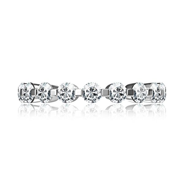 14kt Shared Prong Halfway Diamond Band