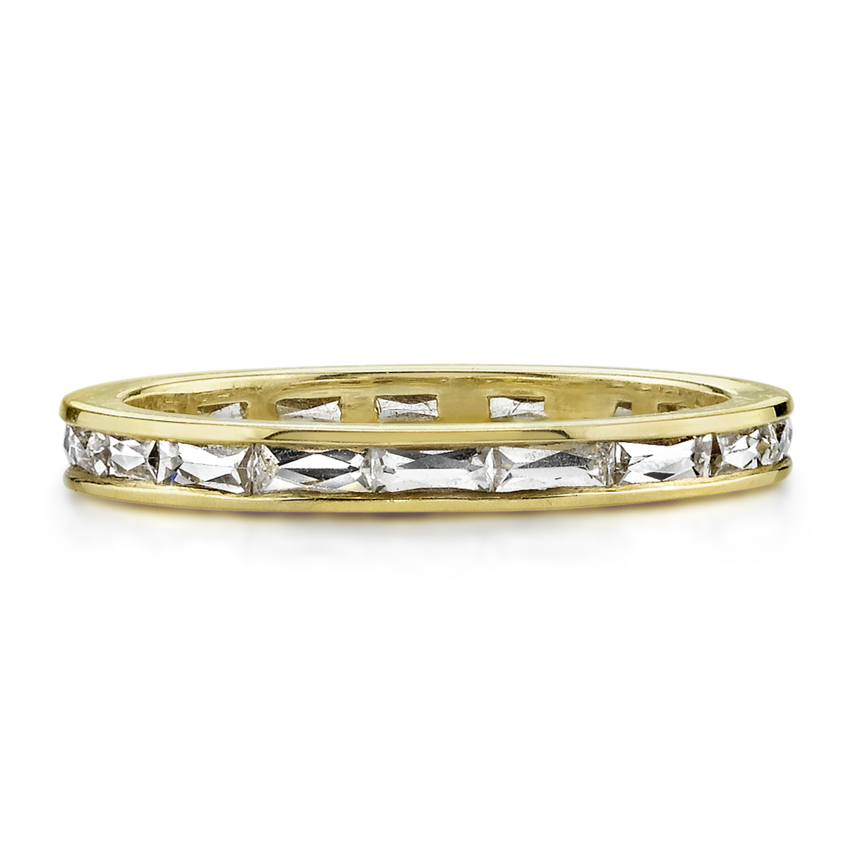 Single Stone 18kt Yellow Gold Emma Eternity Band