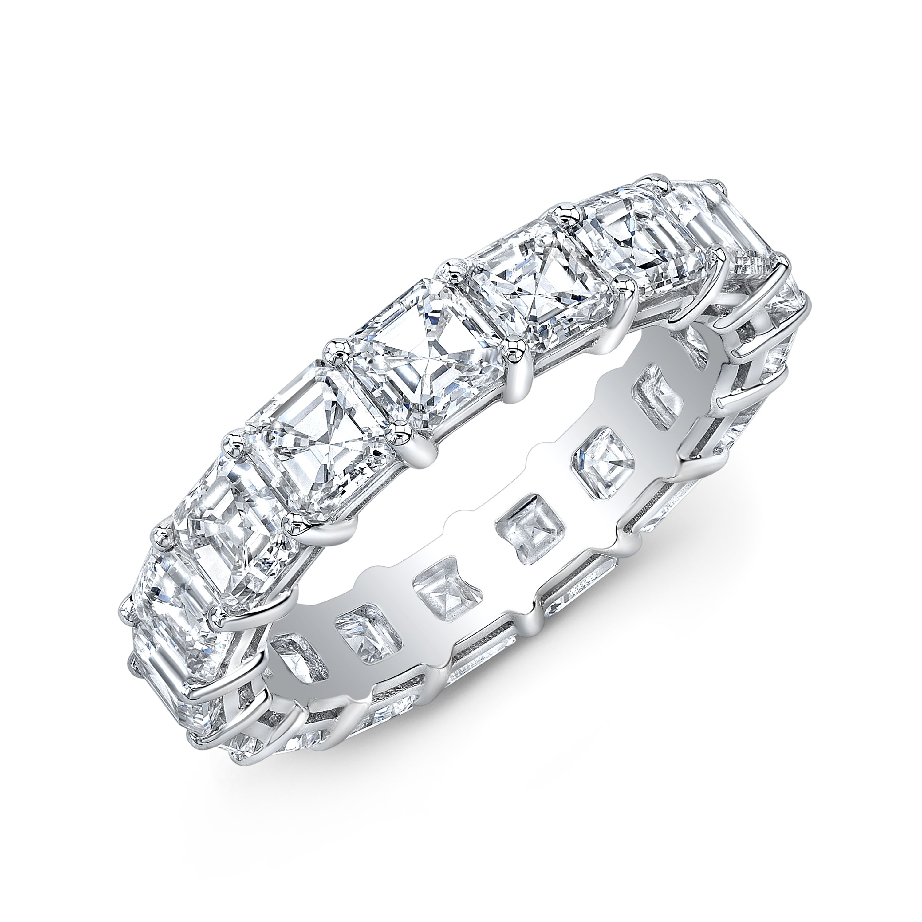 Asscher Cut Diamond Wedding Band | The Diamond Guys