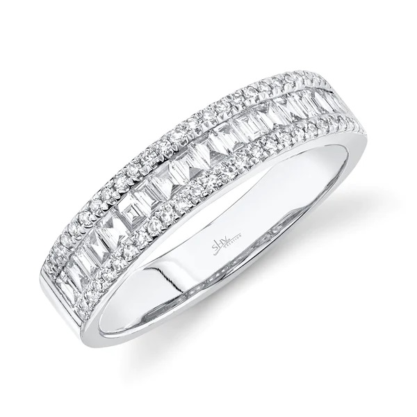 Korman Signature 14kt White Gold Diamond Baguette Band