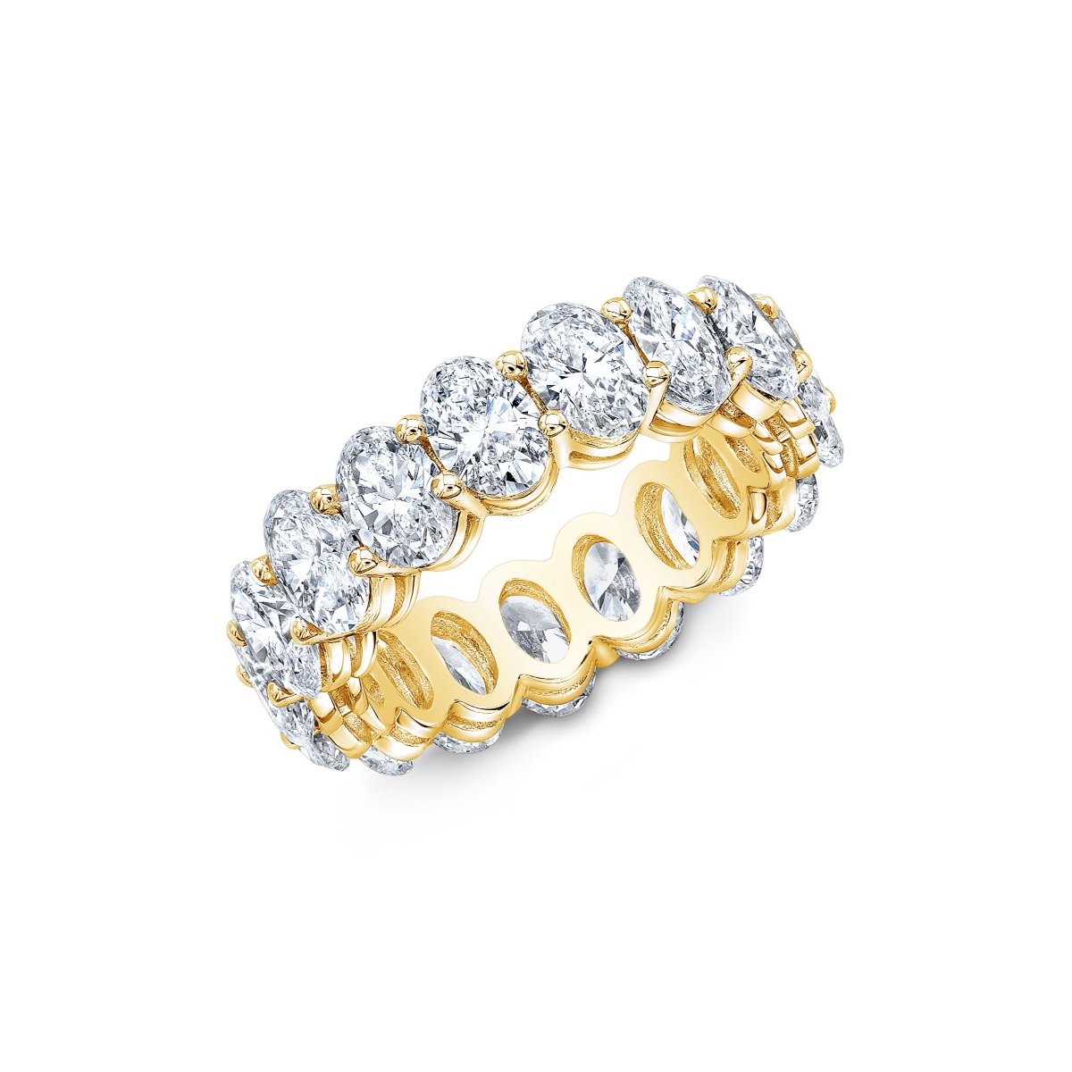 18kt Oval Diamond Eternity Band