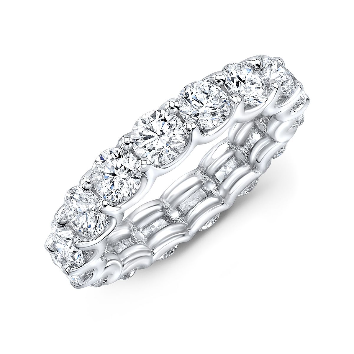 Korman Signature Platinum  Round Diamond Eternity Band