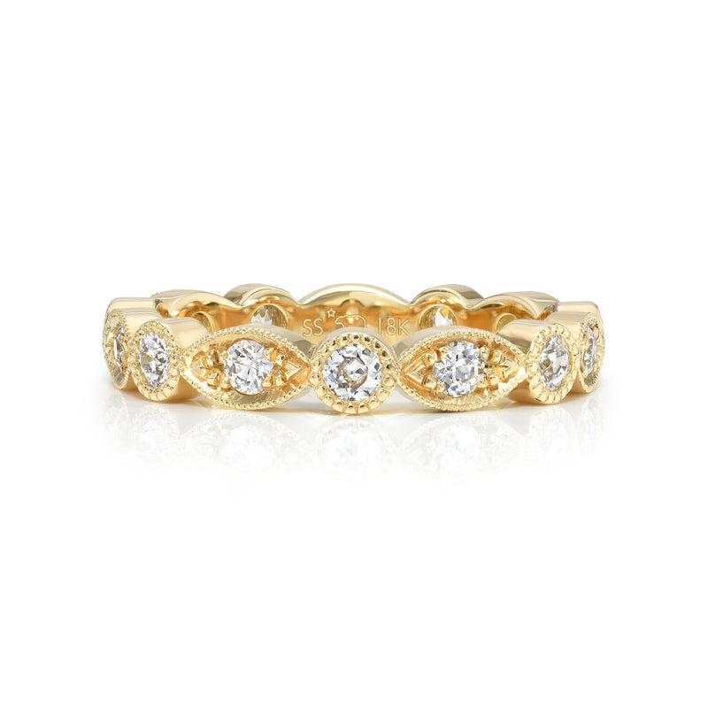 Single Stone 18kt Yellow Gold  Elizabeth Eternity  Band