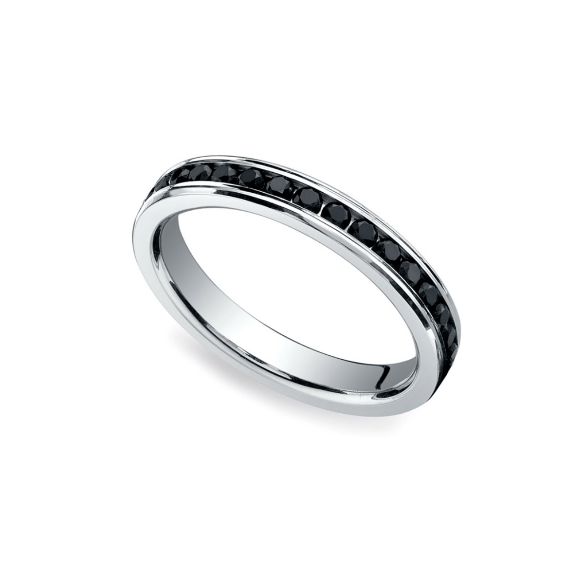 18kt Black Diamond Channel Set Band