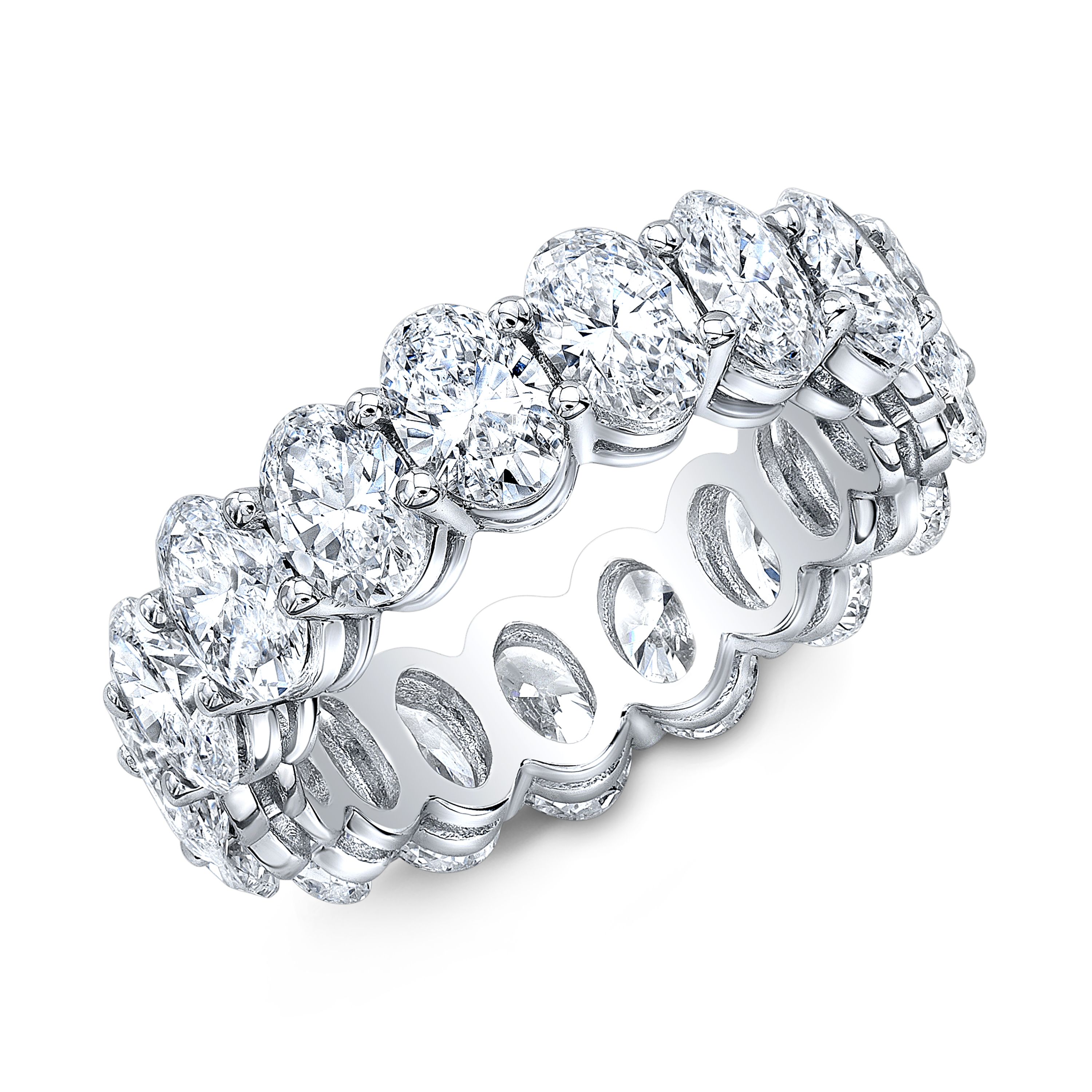 Oval Diamond Eternity Band