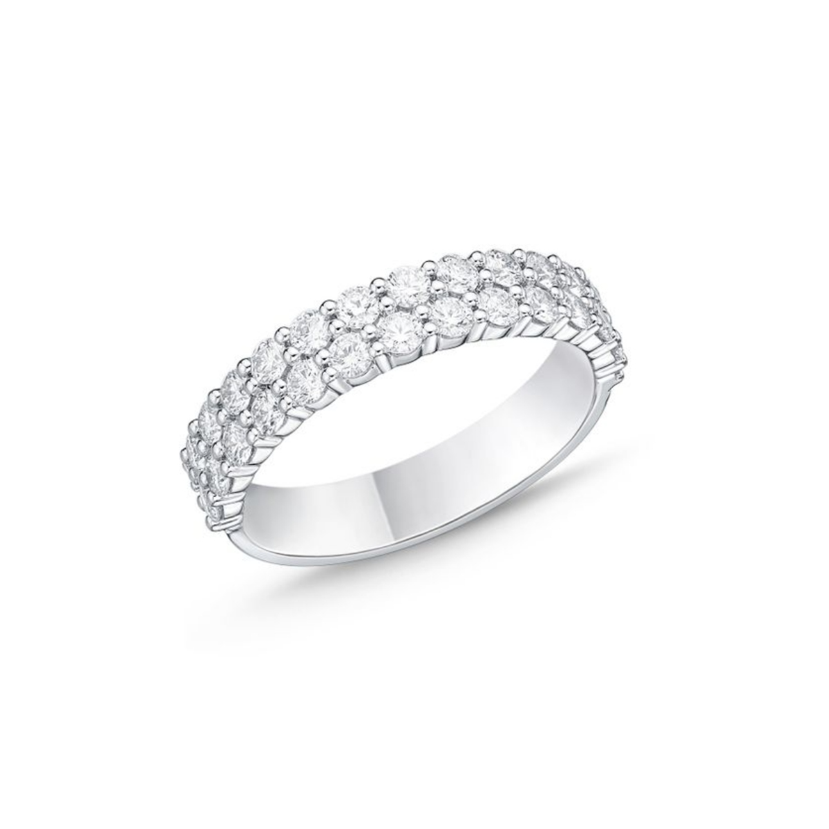 18kt Paramount Half Round Diamond Band