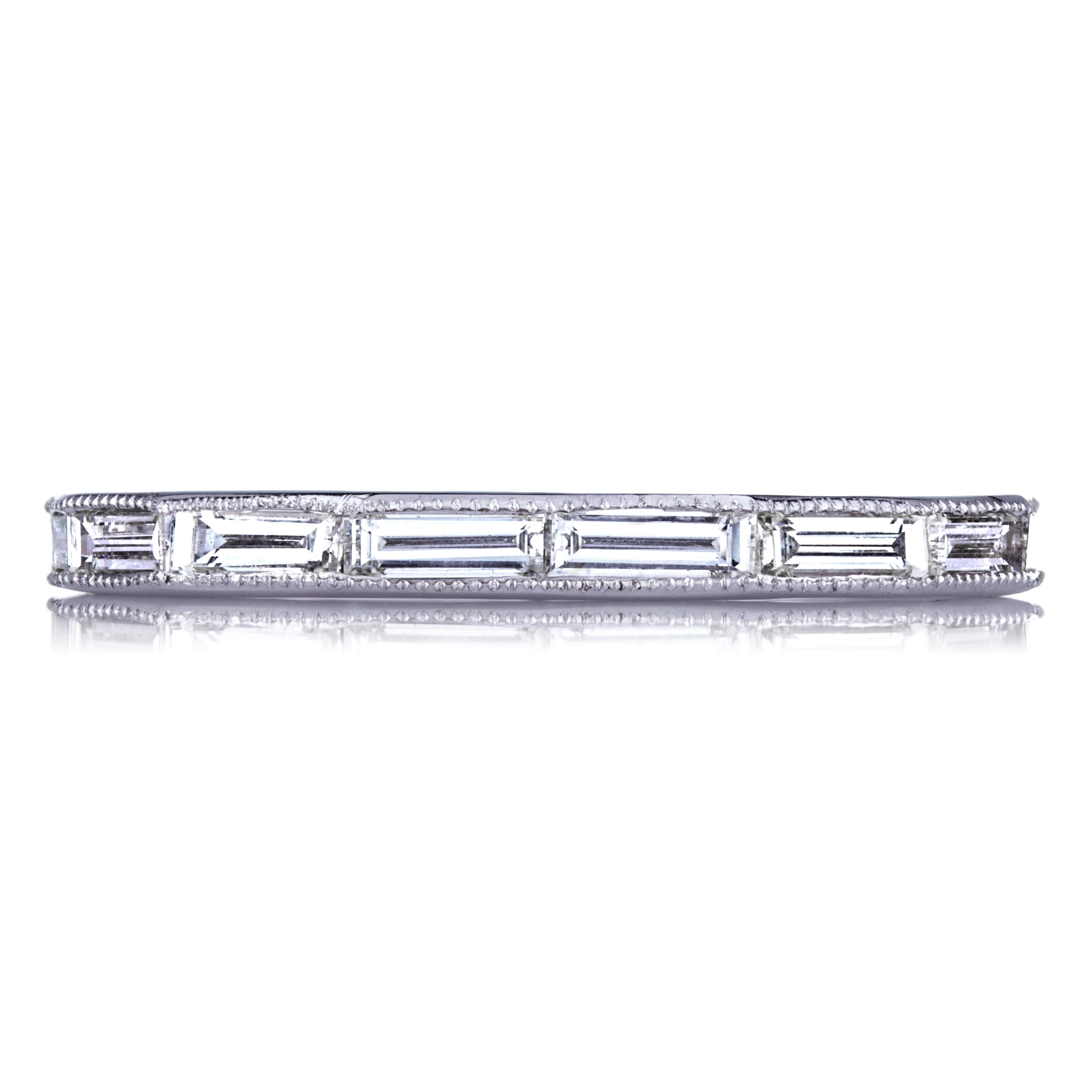 18kt Baguette Milgran Diamond Eternity Band