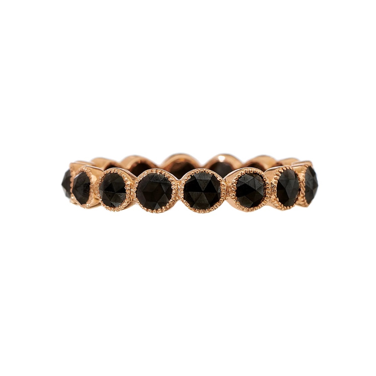 Sethi Couture 18kt Black Rose Cut Bezel Set Eternity Band