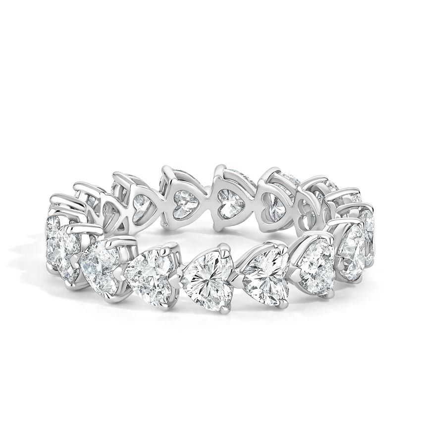 18kt Heart Shaped Diamond Eternity Band