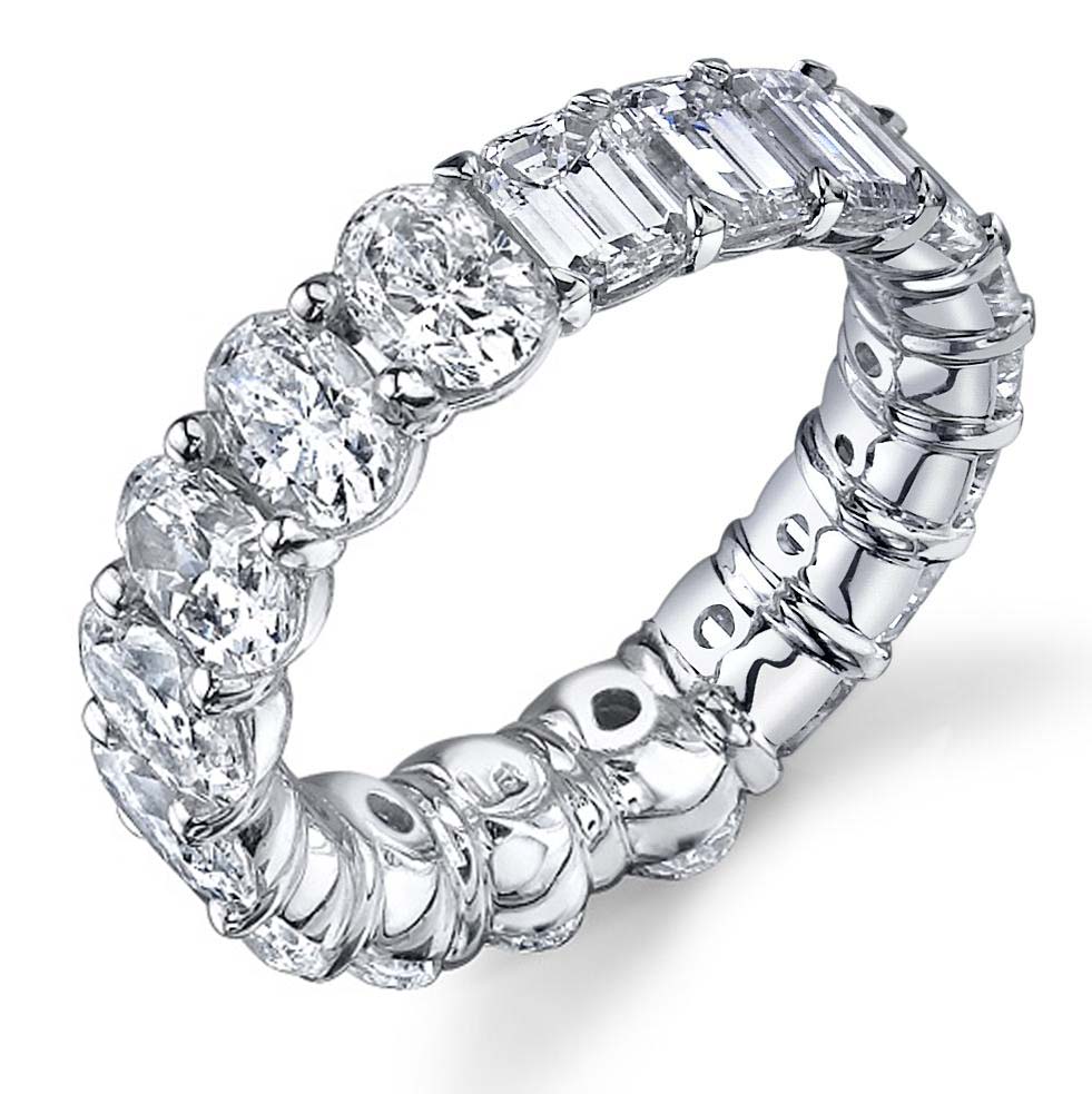 Half And Half Diamond Eternity Band