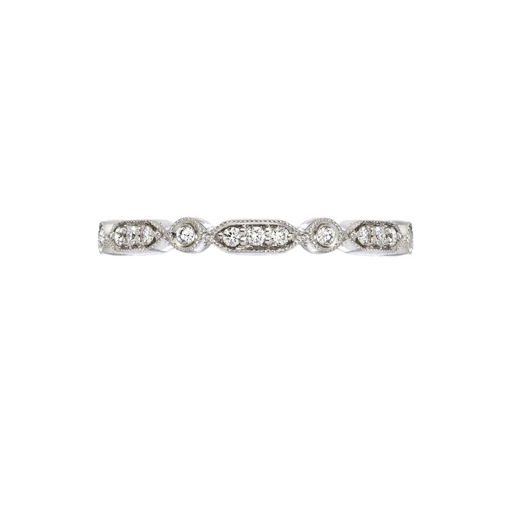 18kt Deco Mini Diamond Band